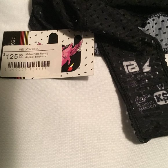 Mellow Velo Racing Apparel Woman's Racing Bibs Black Size XS NWT - Picture 4 of 4